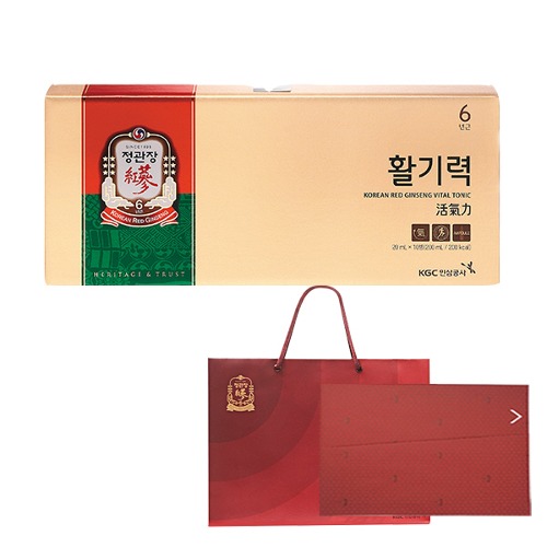 정관장 선물세트 활기력 10병 / 선물포장 및 쇼핑백동봉